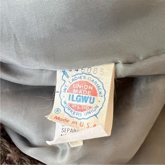 Russ Vintage 60’s Gray Pink & White Plaid Tweed Midi‎ Skirt - Picture 11 of 14